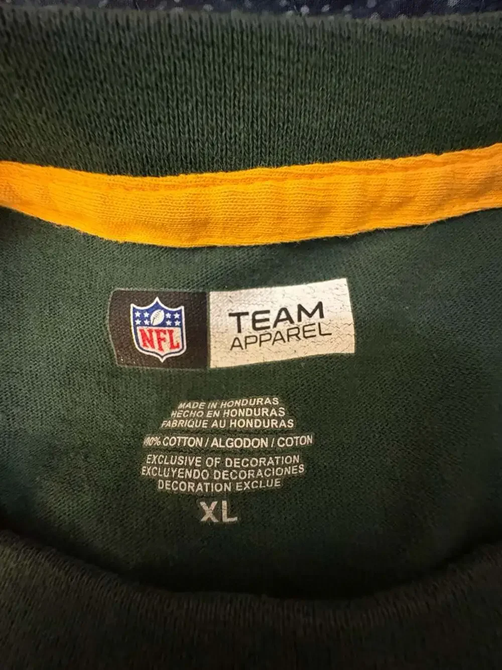 Vintage NFL Green Bay Packers Team Apparel Screen Print T-Shirt Men's XL